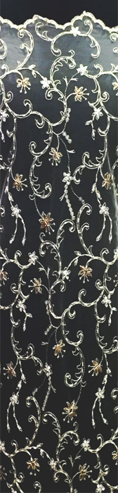Beaded, sequined tulle - IVORY (Elefántcsontszínű)